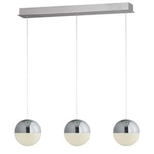 Marbles LED 3 Lights Bar Ceiling Pendant Light In Chrome - UK