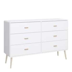 Marc Wooden Chest Of 6 Drawers In Pure White - UK