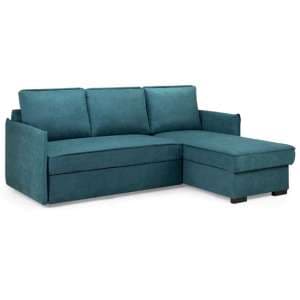 Marigot Fabric Universal Corner Sofa Bed In Teal