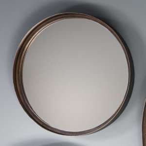 Marion Medium Round Wall Bedroom Mirror In Bronze Frame