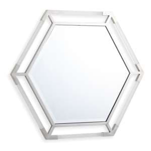 Marisa Hexagonal Wall Mirror In Gold Silver Frame - UK