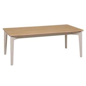 Marlon Wooden Coffee Table In Oak And Taupe - UK