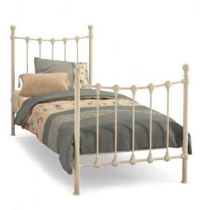 Marseille Metal Single Bed In Ivory Gloss - UK