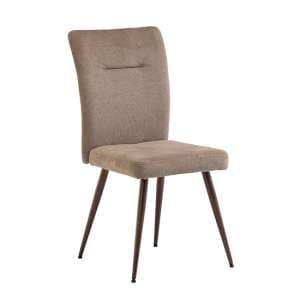 Mason Fabric Dining Chair In Mocha With Wenge Legs - UK