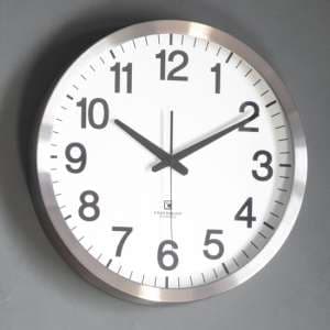 Massa Round Metal Wall Clock In Chrome