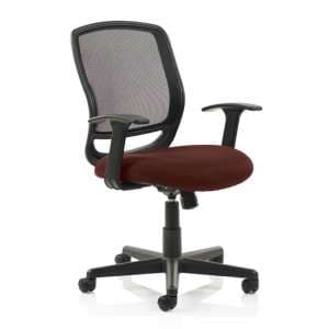 Mave Task Black Back Office Chair With Ginseng Chilli Seat - UK