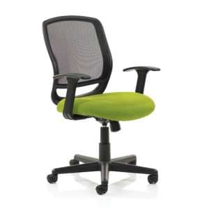Mave Task Black Back Office Chair With Myrrh Green Seat - UK