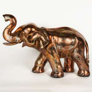 Maverick Metal Elephant Figurine Sculpture In Antique Bronze