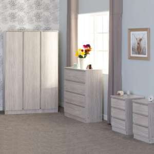 Mcgowan Bedroom Furniture Set 3 Doors Wardrobe In Urban Snow - UK