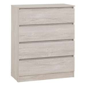 Mcgowan Wooden Chest Of 4 Drawers In Urban Snow - UK
