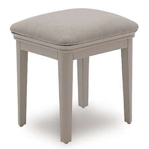 Melba Dressing Stool With Fabric Seat In Taupe