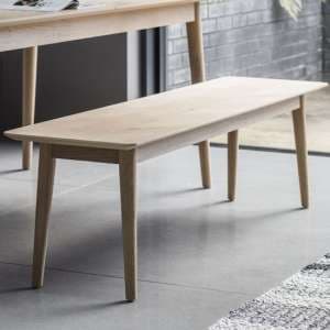 Melino Rectangular Wooden Dining Bench In Mat Lacquer - UK