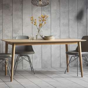 Melino Rectangular Wooden Dining Table In Mat Lacquer - UK