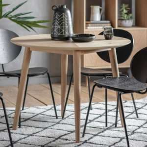 Melino Round Wooden Dining Table In Mat Lacquer