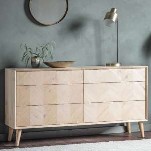 Melino Wooden Chest Of 6 Drawers In Mat Lacquer - UK