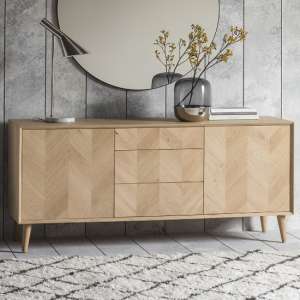 Melino Wooden Sideboard With 2 Doors 3 Drawers In Mat Lacquer
