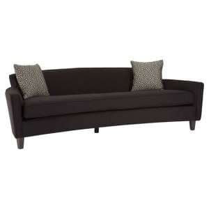 Menkar Upholstered Fabric 3 Seater Sofa In Black