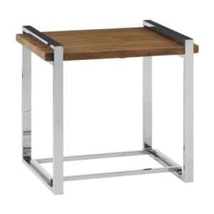 Menta Wooden Side Table In Natural Elm - UK