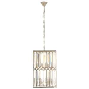 Merced Cylindrical Chandelier Ceiling Light In Nickel