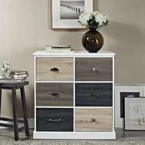 Mercer Wooden Storage Cabinet In White With 6 Doors