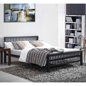 Meridian Metal Small Double Bed In Black