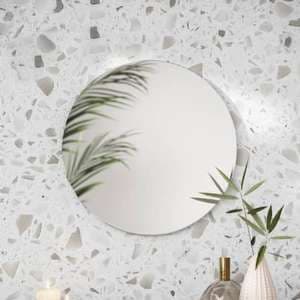 Merill Round Wall Mirror With Wooden Frame - UK