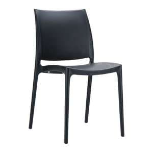Mesa Polypropylene With Glass Fiber Dining Chair In Black