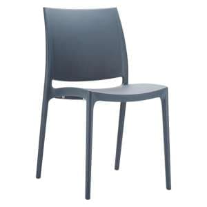 Mesa Polypropylene With Glass Fiber Dining Chair In Dark Grey