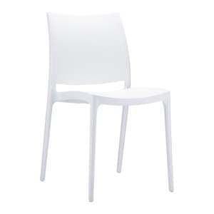 Mesa Polypropylene With Glass Fiber Dining Chair In White