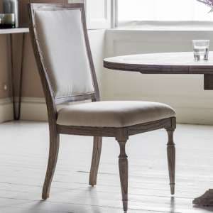 Mestiza Wooden Dining Chair With Linen Seat In Natural
