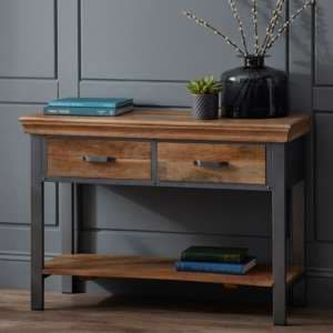 Metapoly Industrial Console Table In Acacia With 2 Drawers - UK