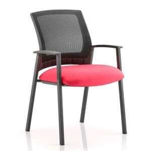 Metro Black Back Office Visitor Chair With Bergamot Cherry Seat - UK
