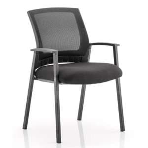 Metro Black Back Office Visitor Chair With Black Seat - UK