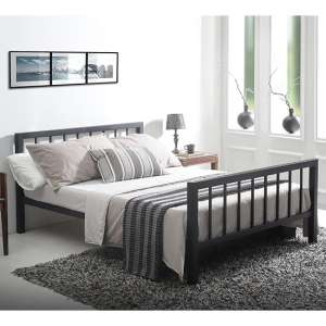 Metro Traditional Metal Small Double Bed In Black
