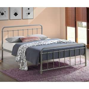 Miami Victorian Style Metal Double Bed In Pebble - UK