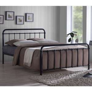 Miami Victorian Style Metal Small Double Bed In Black