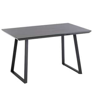 Michton Glass Top Dining Table In Grey Oak - UK