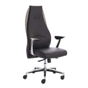 Mien Leather Executive Office Chair In Black And Mink - UK