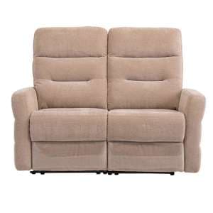 Mila Fabric Electric Recliner 2 Seater Sofa In Mink - UK