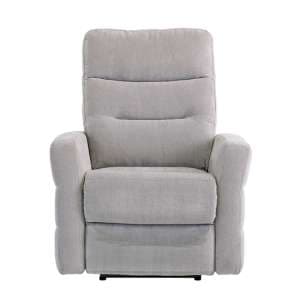 Mila Fabric Electric Recliner Armchair In Silver Grey - UK