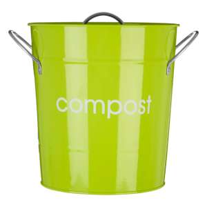 Milan Metal Compost Bin In Lime Green - UK