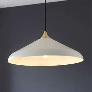 Milton Coned Shade Ceiling Pendant Light In Warm White - UK