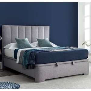 Milton Marbella Fabric Ottoman Double Bed In Grey - UK