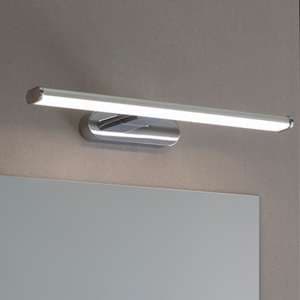 Moda LED Frosted Shade Wall Light In Chrome - UK