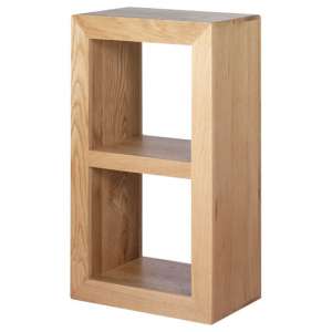 Modals Wooden Display Stand In Light Solid Oak With 1 Shelf - UK