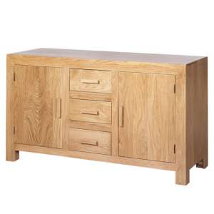 Modals Wooden Large Sideboard In Light Solid Oak - UK