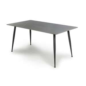 Modico Ceramic Dining Table 1.6m In Grey Granite Effect - UK