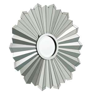 Moketa Flare Design Wall Mirror In Silver - UK