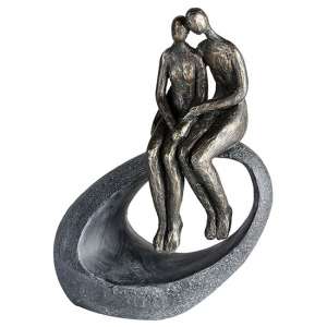 Moment Poly Design Sculpture In Antique Bronze And Grey