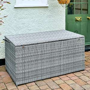Meltan Outdoor Cushion Storage Box In Pebble Grey - UK